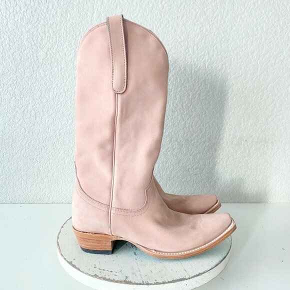 Lane EMMA JANE Womens Cowboy Boots 7 Pink Western Cowgirl Mid Calf Pointed Toe - Picture 2 of 12